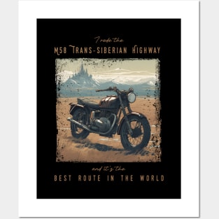 I rode the M58 Trans-Siberian Highway and it is the best motorcycle route in the world Posters and Art